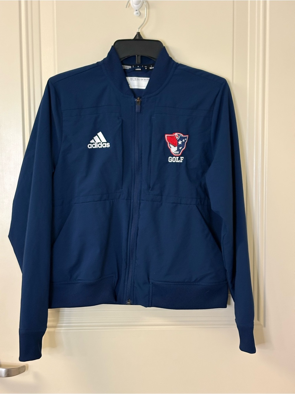 adidas Navy Blue Golf Track Jacket SZ MED LIKE-NEW